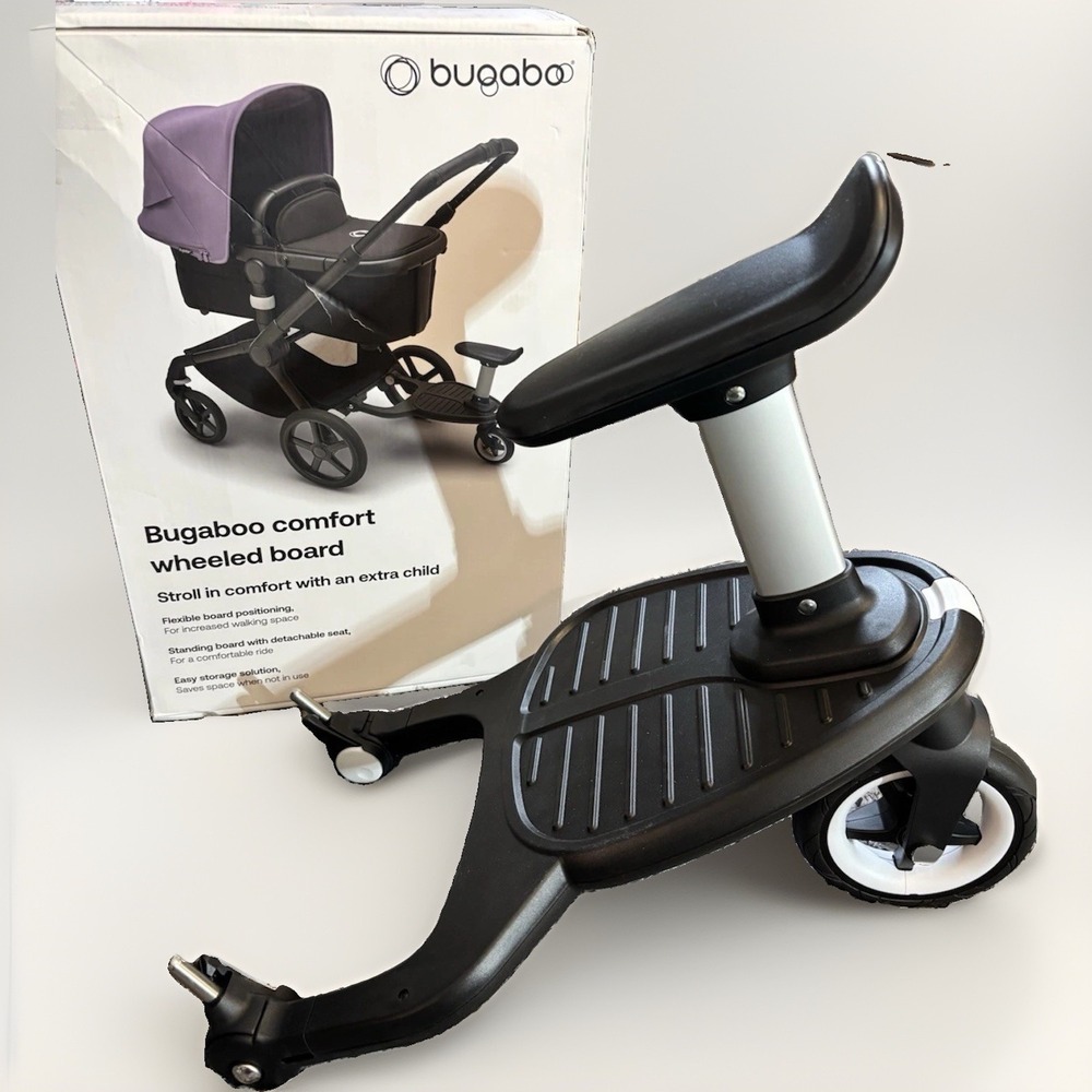 Bugaboo Wheeled Board with Detachable Seat for Strollers | Sit or stand ride-on